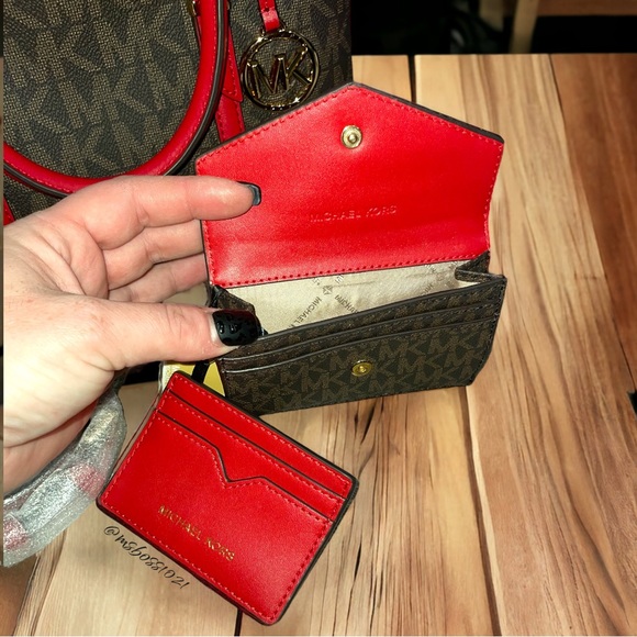 Michael Kors Bedford Legacy Medium Dome Satchel+Wallet+...